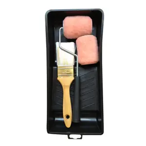 Alat Dekoratif Nilai Sebenarnya Aplikator 5PC Mini Roller Cat Rumah Tangga Lukisan Sikat Pilih Cat Tray Set untuk Promosi