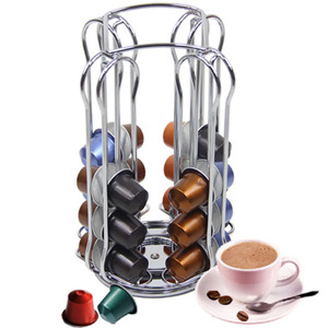 Porta Cápsulas <span class=keywords><strong>de</strong></span> Café OEM ODM, Soporte <span class=keywords><strong>de</strong></span> Metal para Cápsulas <span class=keywords><strong>de</strong></span> Café Nespresso, Organizador Giratorio para Cápsulas <span class=keywords><strong>de</strong></span> Café - Product Image 2