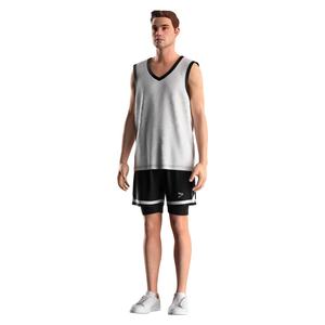 กางเกงบาสเก็ตบอลสองชั้น ป้องกันการเสียดสี ชั้นตาข่ายด้านนอก ช่วยระบายความชื้น ไม่ต้องใช้กางเกงชั้นในเพิ่มเติม - Product Image 2