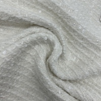 Tissu en tricot grossier orné de paillettes, tissu en tricot épais et scintillant pour vêtements, manteaux, pulls, artisanat DIY NCJH1697
