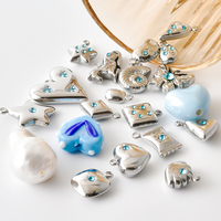 Pendentif en acier inoxydable avec strass mignon pour la fabrication de bijoux, breloque en cristal, cadeau d'anniversaire DIY, vente en gros, directement de l'usine
