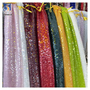 YX451 подиумное платье из тайской ткани с вышивкой блестками, 5 мм, прозрачная ткань с блестками - Product Image 6