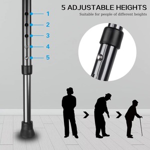 High Quality Adjustable Folding Canes Magnetic Therapy Stool <strong>Walker</strong> Rollator Seat Walking For Elderly - Product Image 5