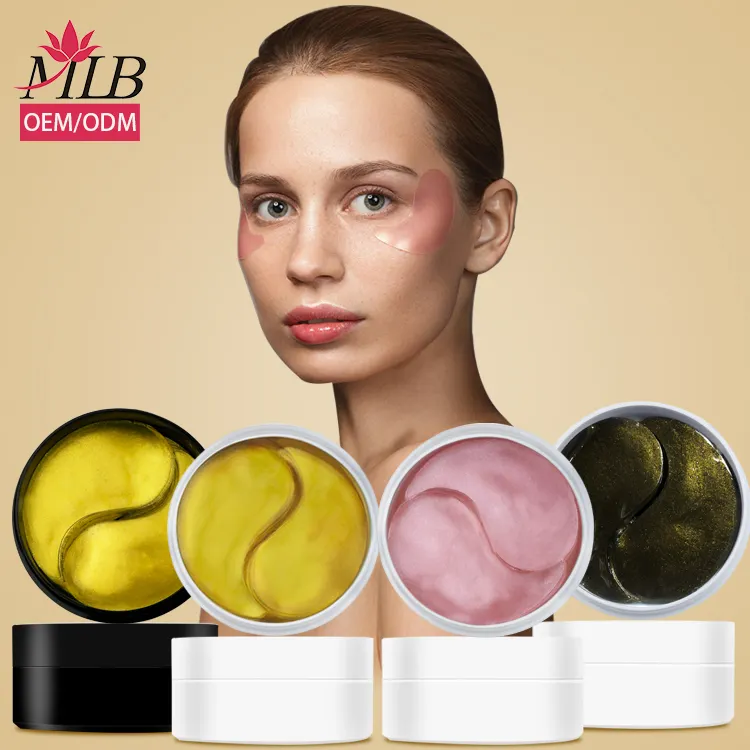 OEM ODM Großhandel Kollagen Augenklappe Luxus Gold Augen maske unter Augen Hautpflege gelbe Kollagen Gel Pads Augen maske Unter augen pflaster