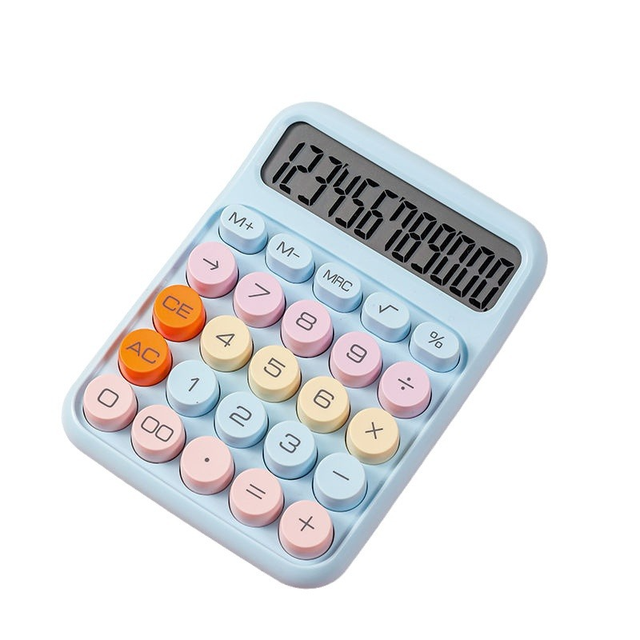 X1031-2 Mini 12-Digit Plastic School Office Calculator Wholesale Kawaii Desktop Stationery Battery Universal Office Supply