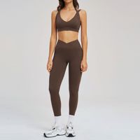 PASUXI Nouvel ensemble de sport pour femme, legging ample, veste zippée avec poche, vêtements de sport respirants, ensemble de yoga 2 pièces