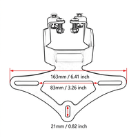 Support de plaque d'immatriculation en acier au carbone pour Kawasaki Z650 NINJA 650 2017-2024 avec éclairage LED – Pièces de course