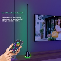 Lampu Lantai Aluminium Pintar LED RGB Lintas Batas dengan Penyesuaian 16 Warna, Lampu Ambient Ruang Tamu, Timer/Mode Tidur