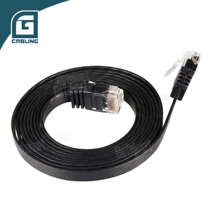 Câble de raccordement <span class=keywords><strong>Ethernet</strong></span> plat Gcabling Data Centre 5 mètres 32AWG Cuivre NOIR Cat6 UTP RJ45 8P8C pour réseau Internet - Product Image 4
