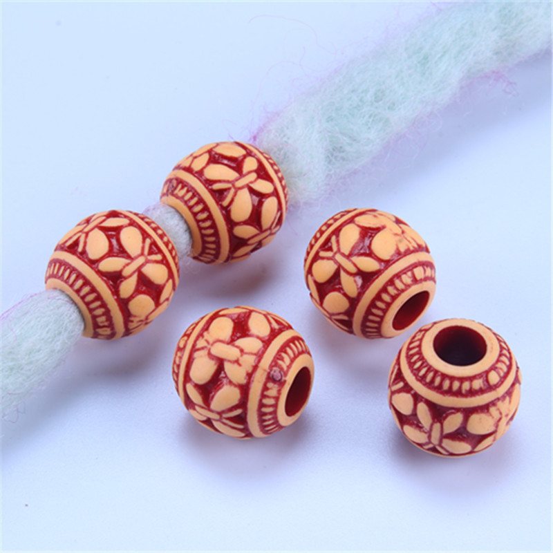 30 Pcs Dreadlocks Beads Braid Accessories Plastic Hair Beads Rings for Braiding Hair
