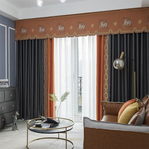 European 3D modern high quality blackout jacquard ready made curtain for <span class=keywords><strong>the</strong></span> living room - Product Image 1