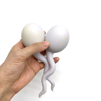 Balle anti-stress en forme de sperme à rebond rapide, personnalisable avec logo, en mousse PU, jouet anti-stress pour la publicité hospitalière