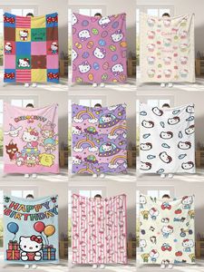 ผ้าห่มการ์ตูนเนื้อนุ่ม โพลีเอสเตอร์ คาวาอี้ ลายเคที ผ้าฟลีซเนื้อนุ่ม ผ้าห่มเด็กสีชมพู สำหรับเดินทาง - Product Image 2