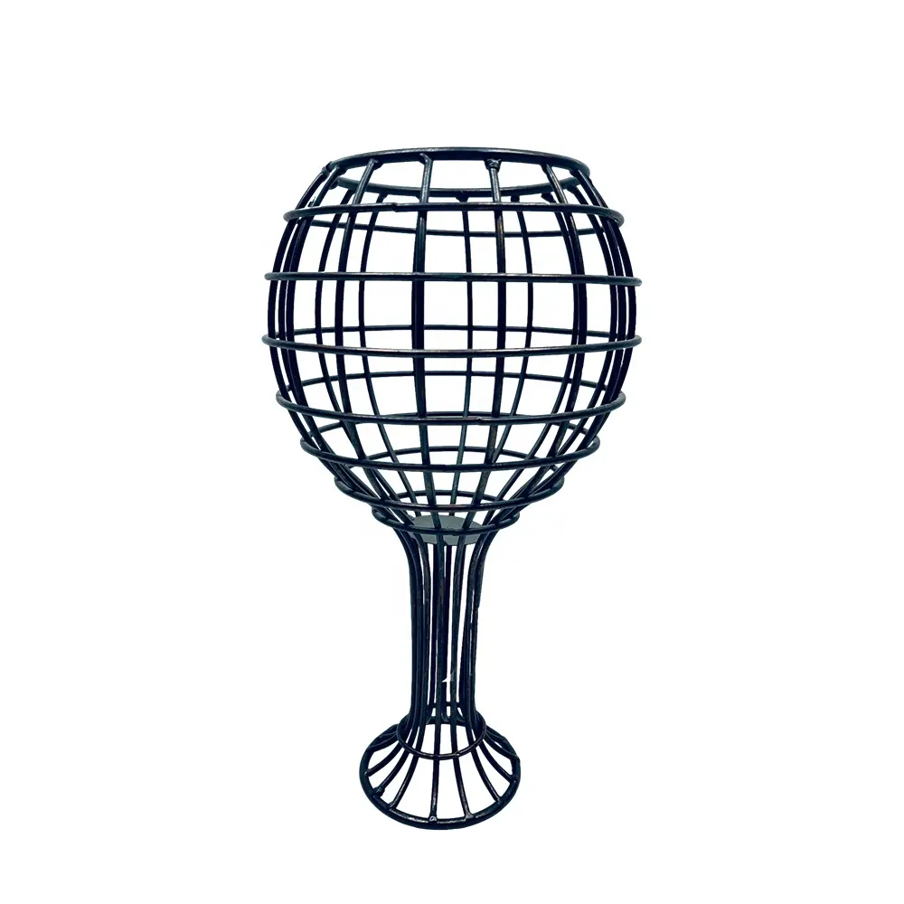 Cafe Table Restaurant Iron Wine Rack Storage Basket Desktop Snack Fruit Basket Wine Cork Holder