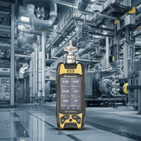 Detector de Gas Multifuncional 6 en 1, Portátil y Robusto, con Alarma de Alto y Bajo Nivel para Monitoreo de CO, H2S, O2, CO2, NO2 y LEL