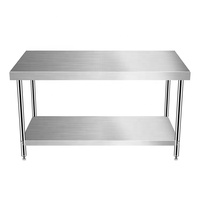 Nouvelle table commerciale en acier inoxydable Table en métal en acier Équipement de restauration Guanbai Tables de préparation et de tri de cuisine en acier inoxydable