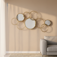 Miroir Mural Métallique Style Nordique – Vente Fabricant – Décoration Murale pour Salon 99,7*3,18*52,07 CM