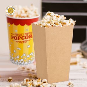 Oolimapack Hot Bán giấy bỏng ngô Bát với nắp kraft giấy tái chế Bìa bỏng ngô Đóng gói hộp - Product Image 1