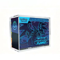 Boîte d'entraînement Elite (ETB) Pokémon TCG personnalisée en acrylique moderne avec protection anti-UV, couvercle magnétique et assemblage facile