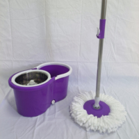 Violet deux en un vadrouille sèche humide nettoyage des sols cadeau de la mère cuisine poussière outil de nettoyage vadrouille