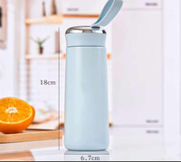 Botella de Agua de Vidrio al por Mayor de Fábrica, 400ml 13oz, Termo Aislado al Vacío, Diseño Moderno, Apto para Lavavajillas y Microondas, Reutilizable