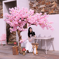 Arbre artificiel à fleurs de cerisier, arbre à fleurs de pêcher, décoration intérieure et extérieure, aménagement paysager, décoration vitrine d'hôtel