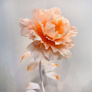 C664 Grande Quantità di Petali di Peonia in Carta Crespa Semi-Lavorati Fiori di Carta Artistici Grandi Fatti a Mano Fiori Artificiali - Product Image 2
