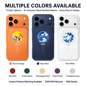 Custodia per <span class=keywords><strong>iPhone</strong></span> 17 Apple con supporto per ricarica wireless diretta, cover posteriore in ceramica, caratteristiche culturali di Jingdezhen. - Product Image 1