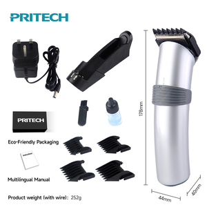 Tondeuse à cheveux professionnelle PRITECH avec base de charge, tondeuse sans fil pour hommes, machine à couper les cheveux avec 5 peignes de guidage et adaptateur - Product Image 1