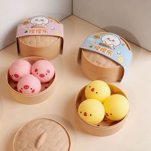ของเล่นบีบลดความเครียดรูปซาลาเปา/ขนมจีบยิ้มแย้ม พร้อมชุดนึ่ง - Product Image 4