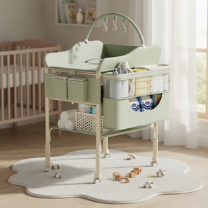 Cambiador de Bebé 3 en 1 con <span class=keywords><strong>Bañera</strong></span>, Multifuncional, Plegable, con Cesta de Almacenamiento - Product Image 1