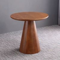 Table basse ronde en bois de bouleau de style Wabi-sabi industriel de haute qualité pour salon
