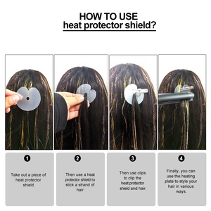 Custom 50pcs/bag Pre-Bonded Hair Extension Tools Heat Melt <strong>Keratin</strong> <strong>Glue</strong> Guards Single Hole Heat <strong>Protector</strong> Shield for With Scale - Product Image 4