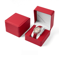 Vente en gros de boîte de montre en cuir PU de luxe emballage personnalisé vide pas cher cadeau montre pour homme et bracelet boîte de rangement avec logo