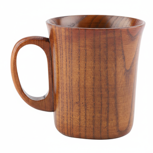 Tasse à bière Viking en bois tasse à jus pour cadeau d'anniversaire ou de décoration intérieure, brun antique style chic utilisé pour la fête de mariage au bureau à la maison - Product Image 1