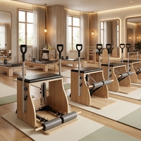 Chaise Wunda de Pilates en bois GELILAI - Équipement de fitness et de bien-être réglable pour usage commercial, portable, pour l'entraînement de la force du tronc