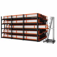 Étagère de rangement industrielle en profilés de tuyaux d'acier, modulaire indépendante, à tiroirs enfichables, en nid d'abeille, pour optimisation verticale de l'espace