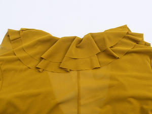 Chemisier en mousseline drapée pour femmes: chemise à volants en couches avec manches en cascade Silhouette <span class=keywords><strong>fluide</strong></span> 2025 OEM China Factory Direct - Product Image 3