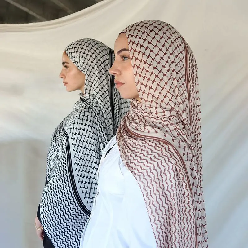 2024 hot sell printed chiffon hijab wholesale Middle East Dubai Turkey kuffiyeh prints hijab for women