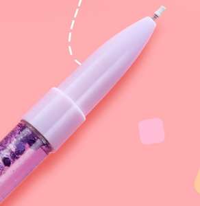 Stylo gel à paillettes liquides <span class=keywords><strong>kawaii</strong></span> mignon pour fille, stylo à bille décoratif de dessin animé, stylo à paillettes neutre, stylo à paillettes liquides, stylo à paillettes liquides - Product Image 4
