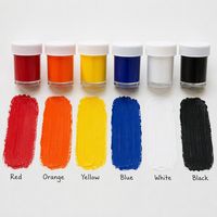 Ensemble de peinture à la tempera personnalisé avec logo, 20 ml, 6 couleurs, peinture pour affiches pour enfants, vibrante et lavable, pour la salle de classe