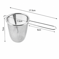 Ensemble d'infuseurs à thé en vrac à long manche en acier inoxydable 304, écologique, moderne, à mailles fines, avec filtre pour tasses à usage domestique