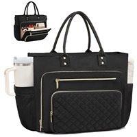 Sac à main pour femme en polyester avec motif de lettres, grand format, sacoche d'affaires, sac à main pour ordinateur portable, sac fourre-tout, style tendance, sac à main pour infirmière, enseignant