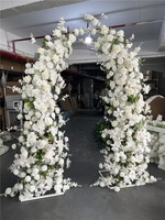 Arche de fleurs blanches pour mariage, décoration de scène, arche de fleurs pour fête