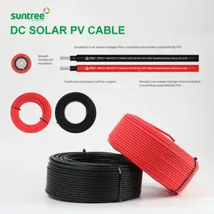 Tuv pv1-f quang điện xlpo suntree PV panel năng lượng mặt trời DC dây điện pin cáp nhiệt 4mm2 dây nhà sản xuất Nhà cung cấp