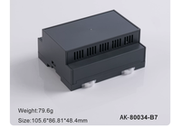 Boîtier de commande industriel PLC sur rail DIN 105,6*86,81*48,4 mm, boîtier de projet électronique ventilé en ABS pour module de relais