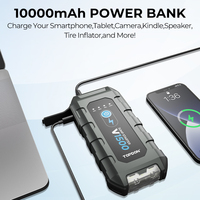 Démarreur de Secours d'Urgence TOPDON Factory V1500 12V 1500A 10000mAh pour Auto, Moto, Camion et Voiture, Booster de Batterie et Banque d'Alimentation