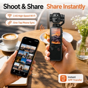 Caméras vidéo numériques 4K C9 à mise au point automatique, objectif rotatif à 180°, mini caméra de poche pour vlogging, pour la prise de vue vidéo - Product Image 2
