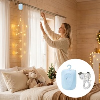 Lampe suspendue LED rechargeable en forme d'étoile, flocon de neige, arbre de Noël, fonctionnelle, pour intérieur, fenêtre, mur, décoration romantique de festival