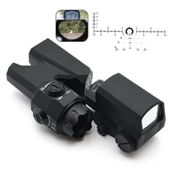 Lunette de visée à double champ de vision 6X avec grossissement et point rouge, 8 niveaux de luminosité, revêtement de lentille résistant aux rayures